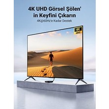 Ayko 4K HDMI Kablosu Arc 3D Ethernet Için Ps5 Xbox Series S DVD Monitör (1m)