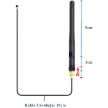 3dbi Wifi Anten Seti ESP8266 Sma + Ufl Soket 900MHZ 1800MHZ 2400GHZ Rf Esp-07 ESP32 Gsm Wifi Sinyal Mesafe Güç Artırıcı 2g 3g 4g