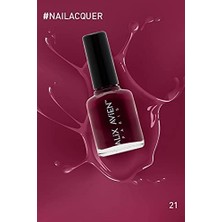 Ayko Bordo Oje 21 - Yüksek Pigmentli Uzun Süreli Kalıcılık Hızlı Kuruma - Nail Lacquer 21
