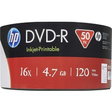 Dvd-R Hp 4,7 GB (120 Dk) 16X Inkjet Yazdırılabilir 50 Milli Toplu