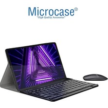 Lenovo Tab M10 TB-X306F 10.1 Inch ile Uyumlu Bluetooth Klavye ve Mouse + Standlı Kılıf - Bkk6