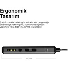 Smart Hassas Şarjlı Otomatik Tornavida Vidalama Seti 5 Nm Tork Screwdriver 68 Parça X6832