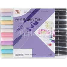 Ayko Zıg Art And Graphic Marker-Set, Pastellfarben, 12 Stück