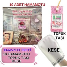 Paket Hamam Otu Toz Tüy Dökücü + Hamam Kesesi + Topuk Taşı Banyo Seti
