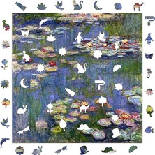 Puzzle Yetişkin - Claude Monet Nilüferler - 353 Parça, 29 x 29 cm - Yapıştırıcı Folyo Dahil - Benzersiz Şekilli Parçalar & Özel Figürler - S1-28