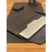 Air/pro Çanta 13 Inç M1 ve M2 Uyumlu Hakiki Deri Taşıma Kılıfı (Siyah)