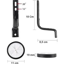 Bisiklet Yan Denge Tekeri Kalın Demirli 16-20 Jant Bisiklet Yan Tekeri