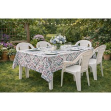 Batu Tekstil Dikdörtgen Masa Örtüsü – Dekoratif Bahçe, Balkon ve Yemek Masası Örtüsü (Renk & Desen Seçenekli)