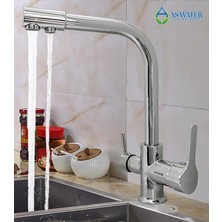 Bataryası 3 Yollu Musluk Sıcak-Soğuk Mix Arıtma Krom, 41553YK