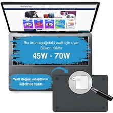 MacBook Pro 14 Inç M1-M5 Uyumlu Silikon Şarj Aleti Kılıfı 360° Koruyucu | 70W Usb-C/magsafe 45W 1–2 – Ultra Ince Yıkanabilir, Kaymaz Yüzey Pembe