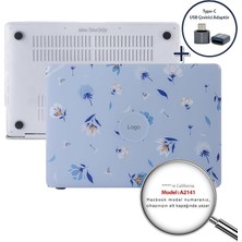 MacBook Pro 16 Kılıf Baskılı Sert Hard Case Ince Hafif Darbe Çizilme Koruma Mat Yüzey Uyumlu MacBook Pro A2141 2019 Açık Mavi