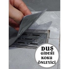 Gideri Kötü Koku Önleyici Uzun Silikon Mat Koku Giderici Dikdörtgen Sızdırmaz Ped Duş Gideri Kapağı Tıpası Böcek Önleyici Koku ve Su Geçirmez Yer Sifonu Kapağı Duş Kanalı (55 cm x 12 Cm)