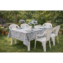 Batu Tekstil Dikdörtgen Masa Örtüsü – Dekoratif Bahçe, Balkon ve Yemek Masası Örtüsü (Renk & Desen Seçenekli)