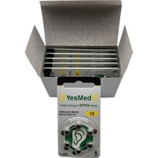 Ayko Power 10 Numara Işitme Cihazı Pili (10 Paket x 6 Adet = 60 Adet Pil)