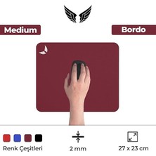 Classic - Gaming Oyuncu Gamer Mouse Pad, Kaymaz Taban Büyük Boy Large Ofis Tipi Mouse Ped, Fare Altlığı, Düz Masa Koruyucu Klavye Altı Mousepad 70X30 cm (Bordo, 27X23)