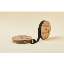 Urfakent Biye Koton Katlı D12 Siyah 2 cm 25 Metre %65 Koton %35 Polyester