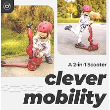 & Ride Highwaykick 1 Lifestyle Kickboard, Oturaklı ve Saklama Kutulu Çocuk Scooter'ı, 2'si 1 Arada Tekerlek, 1 2 Yaşından Itibaren Gidon, Yüksekliği Ayarlanabilir, Aletsiz, Wildcat