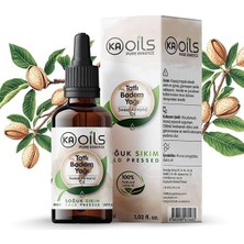 Tatlı Badem Yağı 30 ml – 100% Pure Sweet Almond Oil | Saf ve Soğuk Sıkım | Doğal Taşıyıcı Yağ | Cilt, Saç, Masaj ve Tırnak Bakımı