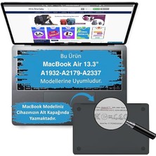 MacBook Air 13 Inç Kılıf M1 & Retina Uyumlu – Sert Plastik Desenli Lazer Baskılı Koruyucu Kapak A2337 A2179 A1932 Beyaz