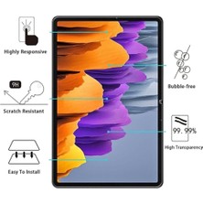 SM-T733 Temperli 9h Nano Kırılmaz Cam Samsung Galaxy Tab S7 Fe ile Uyumlu