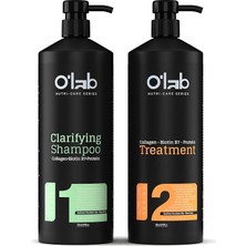 Nutri-Care Profesyonel Keratin Seti - Brezilya Fönü Etkili Saç Düzleştirici Bakım - Collagen, Biotin & Protein Onarıcı Sistem - 1000 ml + 1000 ml