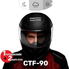 CARE TECH Motosiklet Kask Vizör Fotokromik Film Anti Fog Kolay Montaj ile Yüksek Kalite