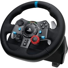 G G29 Driving Force Yarış Direksiyonu, Çift Motorlu Güç Geri Besleme, 900° Direksiyon Yönü, Deri Direksiyon, Ayarlanabilir Paslanmaz Çelik Pedallar, Siyah [video Game]