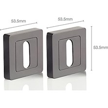 Ayko Verona Serisi 35-ZR-8X8-A001-KT-56-11, Rozetli Oda Tipi Kolu, Siyah Mat Kaplama, Parçalar Dahildir