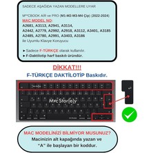 MacBook Türkçe F Klavye Koruyucu – Eski F Dizayn Baskılı Silikon, Iso (Ters L Enter) Uyumlu, Ultra Ince, MacBook Air 13,6/15,3 ve MacBook Pro 14,2/16,2 M-Serisi Siyah