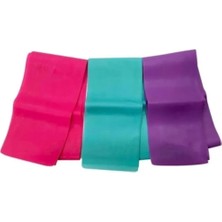 Direnç Lastiği – 90X7,5 cm Farklı Dirençlerde Pilates Bandı Seti 1 Adet