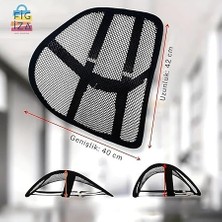 Sırt ve Bel Destek Minderi – Fileli Terletmeyen Ayarlanabilir Sırt Dayama Filesi | Ofis, Araba ve Ev Koltuğu Için Ergonomik Bel Desteği