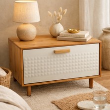 Meturas Bambu Ayaklı Ekmek Kutusu - Mat Beyaz Metal Kapaklı, Çıkarılabilir Ayaklı, 35,7X24X23 Cm, Minimal Tezgah Üstü Ekmeklik Organizerdolap