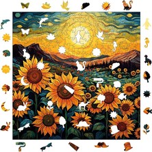 Puzzle Yetişkin - Günebakan Tarlasında Akşamüstü - 353 Parça, 29 x 29 cm - Yapıştırıcı Folyo Dahil - Benzersiz Şekilli Parçalar & Özel Figürler - S1-30