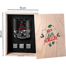 Ayko Yeni Yıl Mesajlı Ahşap Kutulu Viski Kadeh Seti