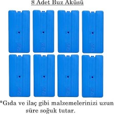 Aküsü Buz Kasedi Ice Box 8nanli Set 370 ml x 8, Ankanorm, Mavi