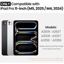 iPad Pro 11 Inç Klavyeli Kılıf (M5 2025/M4 2024), Sihirli Izleme Dörtgeni, 7 Renk Arkadan Aydınlatmalı, Portre/manzara Modları, iPad Pro 11 Inç 5. Nesil Için Çıkarılabilir ve Sağlam iPad