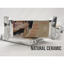 ile Kuruyan Doğal Seramik Kil 500 gr – Fırın Gerektirmez, Boyanabilir & Verniklenebilir, Air Dry Clay Beyaz