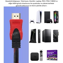 Metre HDMI Kablo Örgü Sargılı Dayanıklı Full Hd Televizyon/monitör/tv HDMI Kablosu/uydu Alıcısı Uyumlu HDMI Kablosu