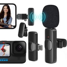 Epilons Magicvoice K8 Kablosuz Type-C Vlogger Yaka Mikrofonu (Android, Gopro, Osmo Action, Iphone, Ipad)