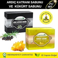 Set Doğal Ardıç Katranı Sabunu ve Kükürt Sabunu Kaşıntı Karşıtı Sabun Seti