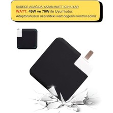 MacBook Pro 14 Inç M1-M5 Uyumlu Silikon Şarj Aleti Kılıfı 360° Koruyucu | 70W Usb-C/magsafe 45W 1–2 – Ultra Ince Yıkanabilir, Kaymaz Yüzey Siyah