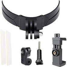 Kask Çene Yapıştırıcılı Telefon ve Aksiyon Kamera Tutucu Full Aparat
