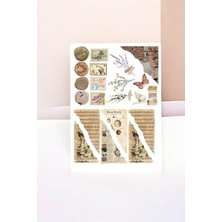 Li Brown Vintage Temalı Sticker Paketi/bullet Journal Defter Çıkartma Ajanda Laptop Etiket