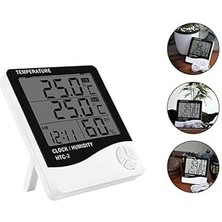 Dijital Termometre Sıcaklık ve Nem Ölçer Higrometre Masa Alarm, Problu Dijital Termometre, Problu Sıcaklık ve Nem Ölçer
