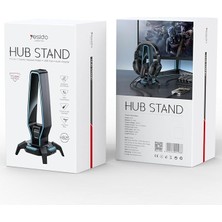 X-Base Kulaklık Için Stand Rgb Işıklı 3xusb Hub Çoklayıcı Port Ps5 ve Gamepad Standı 3,5mm Jack