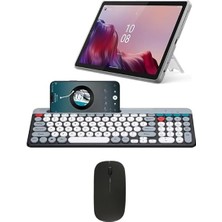 Bluetooth Klavye Mouse Kablosuz Klavye ve Rgb Mouse Set 2.4g Bluetooth ve Batarya Taşınabilir Hafif ve Ince Tasarım ZYG-806