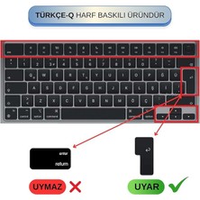 MacBook Klavye Koruyucu Silikon Kılıf Türkçe Q Baskılı Uk-Ters L- Enter Tipi Air 13,6-15,3inç- Pro 14,2-16,2inç M1-M2-M3-M4 Pro Max Uyumlu, Ultra Ince Hafif Yıkanabilir Pembe Yeşil