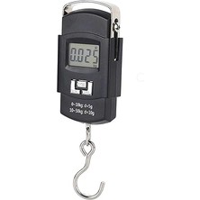 LCD Ekran Seyahat Bavul Ağırlık El Terazi, Dijital Taşınabilir Askılı Pilli Bagaj Tartısı, 50 kg Kapasite, Balık Tartısı ve Çok Amaçlı Kullanım