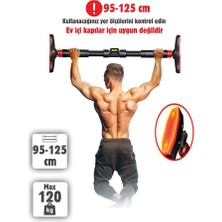Nesil 95-125 cm Koridor Barfiksi Barfix Aleti Çubuğu Dayanıklı Çekme Barı Demiri 120 kg Taşıma Kapasitesi