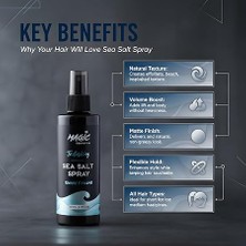 Deniz Tuzu Saç Spreyi 200ML – Doğal Dalgalar, Hacim Veren ve Mat Görünüm Sağlayan Formül – Tüm Saç Tipleri Için, Unisex Sea Salt Spray